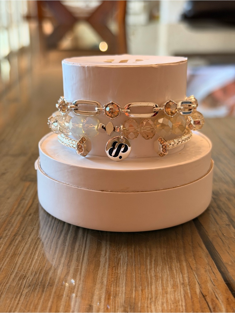 Bomb Party Bracelets! Personally Curated Silver Set in Champagne